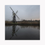 Boardmens Mill at sunset, Norfolk.