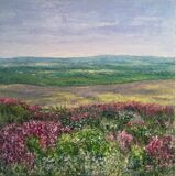 "Across The Moors (toward the sea)" Original oil painting.