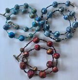 necklaces (red/blues)
