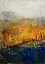 Semi-abstract contemporary landscape painting. Impressions of Yorkshire.