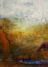 Semi-abstract contemporary landscape painting. Impressions of Yorkshire.