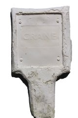 White large file crane