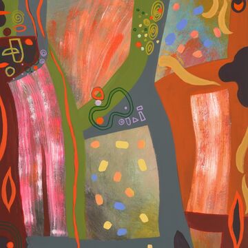 Orange Green Pink & Red £95 Giclee printl