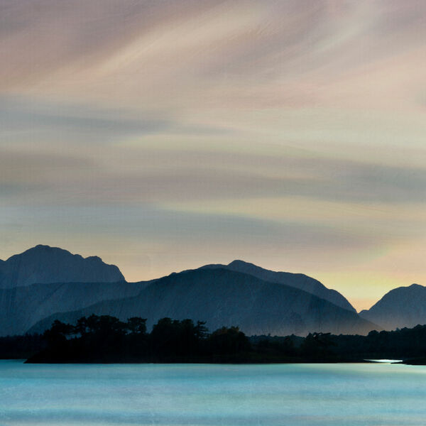 Sunset over Scottish Mountains Landscape Print Sunset Over Scottish Mountain Landscape Print