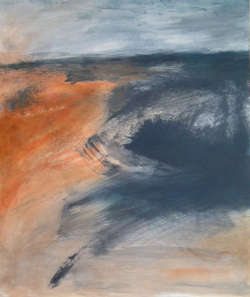 Study(Porthmeor). Acrylic and oil on card, June 2010, 59x50cm