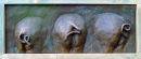 Pigs Bottoms. Cold cast bronze resin panel.