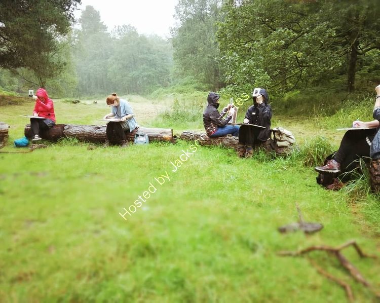 Drawing in the Landscape ... in the rain!!
