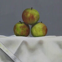 Three Apples on Cloth
