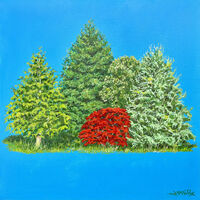 The Beauty of the Trees (with Red Bush)