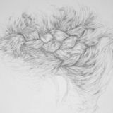 Laura visited with her hair plaited (detail)
