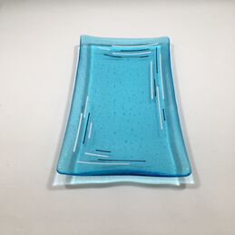 clear blue white, black rectangle