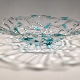 large centrepiece with blue