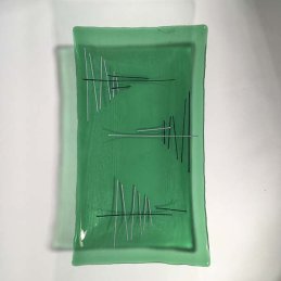 Rectangular green dish