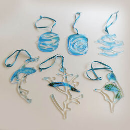 fish and wave hangings