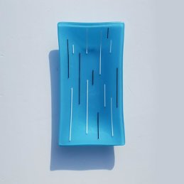 sky blue rectangular dish