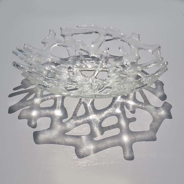 softly curved dish