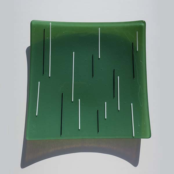 green, white and black square