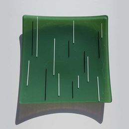 green, white and black square