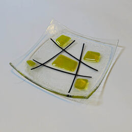 yellow criss cross trinket yellow criss cross trinket dish