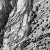 abstract black and white photographic art of rock structures on the island of Sifnos, Greece