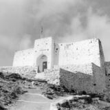 black and white swing lens panoramic photographic art from Sifnos, Greece
