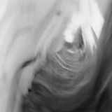 abstract black and white panoramic photographic art of the Steno in Apollonia, Sifnos, Greece, using a swinglens camera and ICM