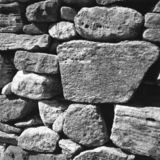 dry stone #11 black and white photographic art of dry stone wall in Sifnos Greece