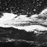 black and white abstract artistic photographs of foam shapes in the Conestoga River at the dam in St. Jacob's, Ontario