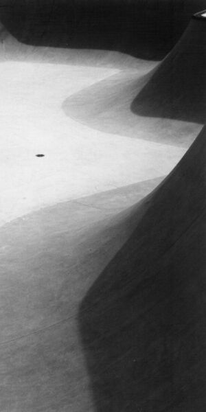 abstract black and white photographic art of "the brink" in Waterloo, Ontario, Canada