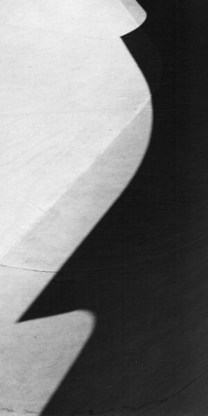 abstract black and white photographic art of "the brink" in Waterloo, Ontario, Canada