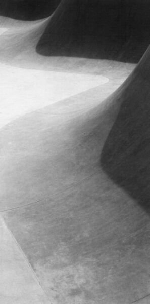 abstract black and white photographic art of "the brink" in Waterloo, Ontario, Canada