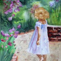 Alexis in the garden