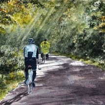 Cycling through the woods