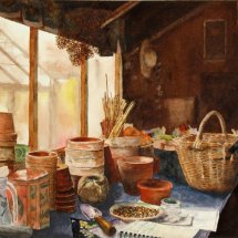 In the potting shed