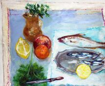 whiting Whitebait 30 by 35 cms