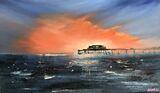 Worthing pier with spectacular sky