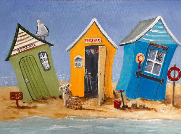 Ted's Bed beach huts; sold