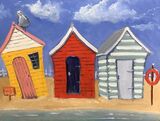 Battered Beach Huts; sold