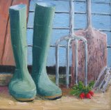 Wellingtons and fork; gift