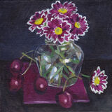 Chrysanthemum and Cherries