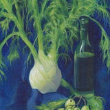 Fennel on Blue