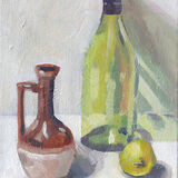 Vase, Bottle and Quince