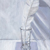 White Feather in Glass