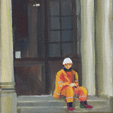 Hi Viz - on the steps