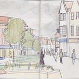 busy town centre