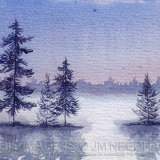 Misty Winter Lake