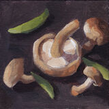 Shiitake Mushrooms and Mange Tout