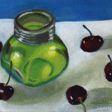Cherries and Glass Jar