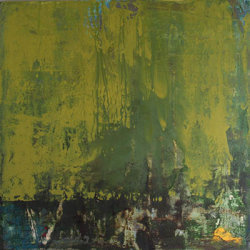 Accompanied By Low Trees 40x40cm mixed media on canvas SOLD