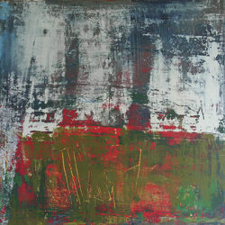 Across The Grassland 50x50cm mixed media on canvas SOLD
